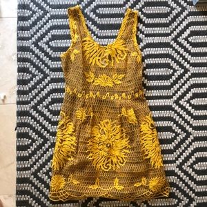 Anthropologie Honeycomb Lace Dress